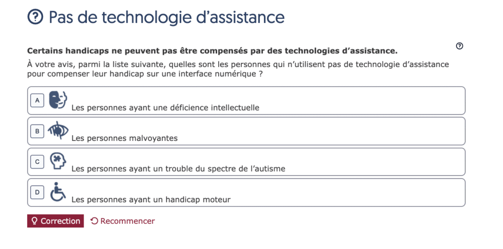 Exemple de QCM créé avec Opale.