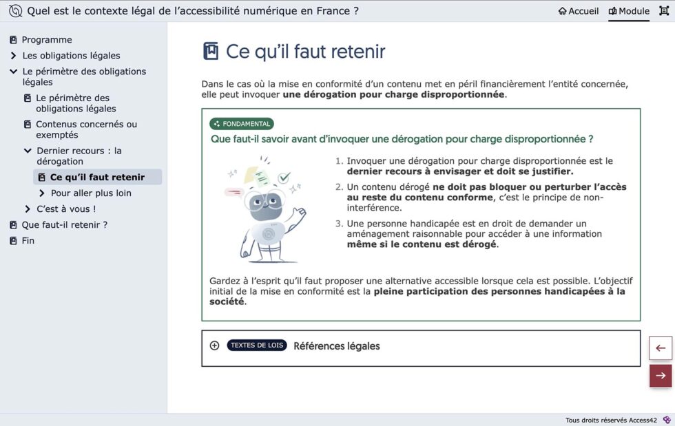 Page « Ce qu’il faut retenir »